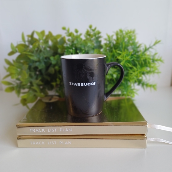 Starbucks Black Floral Coffee Mug - Picture 4 of 7